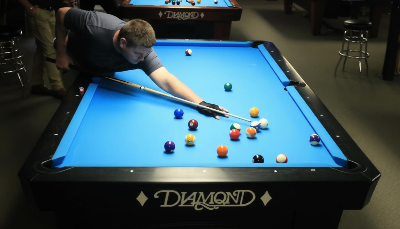 Mike Davis Jr competing in a professional pool tournament